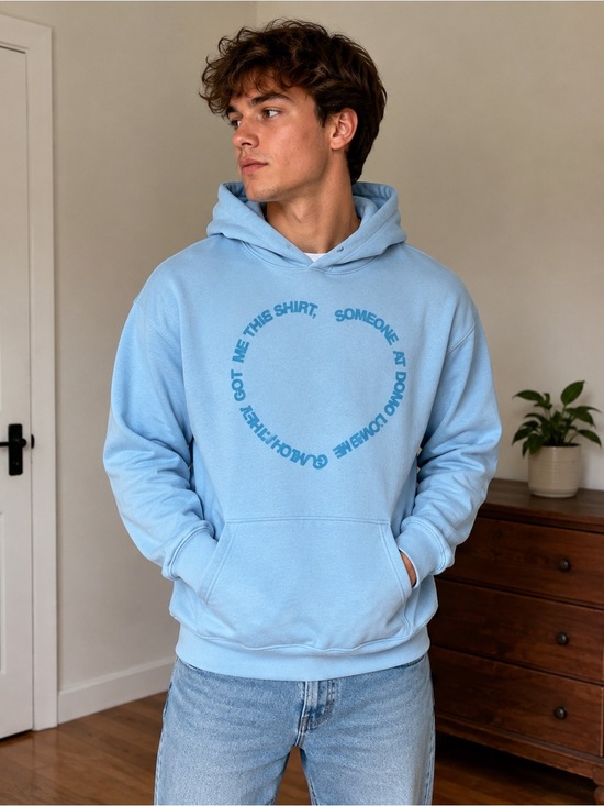 le pere Other - $395 Le PÈRE HK Versailles Hearts Hoodie “Domo" Blue Oversized Hoodie M/L